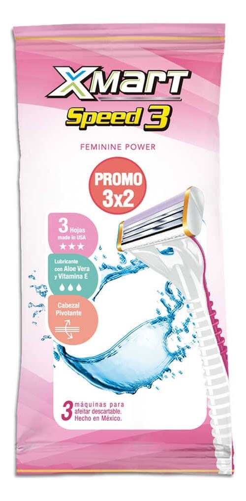 Schick Xmart Maquina de Afeitar Speed3 Femenina 3Hojas 3Un #1