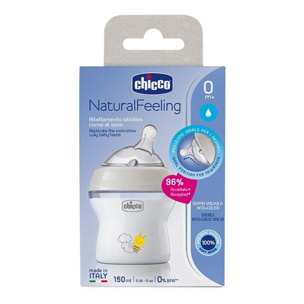 Chicco Mamadera Natural Feeling 0m + x 150 ml