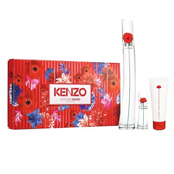 Kenzo Set Flower For Women (Edp 100 ml + Mini Edp 5 ml + Body Lotion) Estuche #1