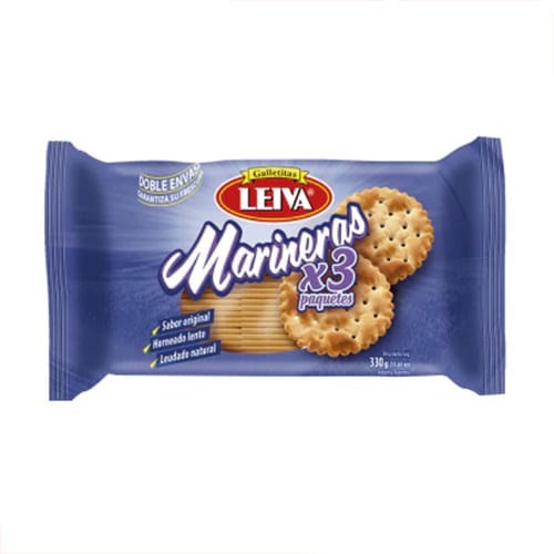 Galletitas Marinera Leiva Con Sal Tripack 330 G #1