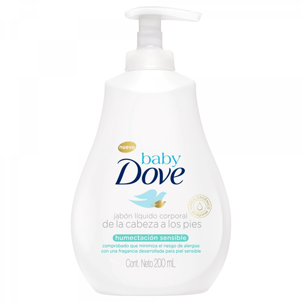 Dove Baby Jabon Liquido Humectación Sensible 200 ml