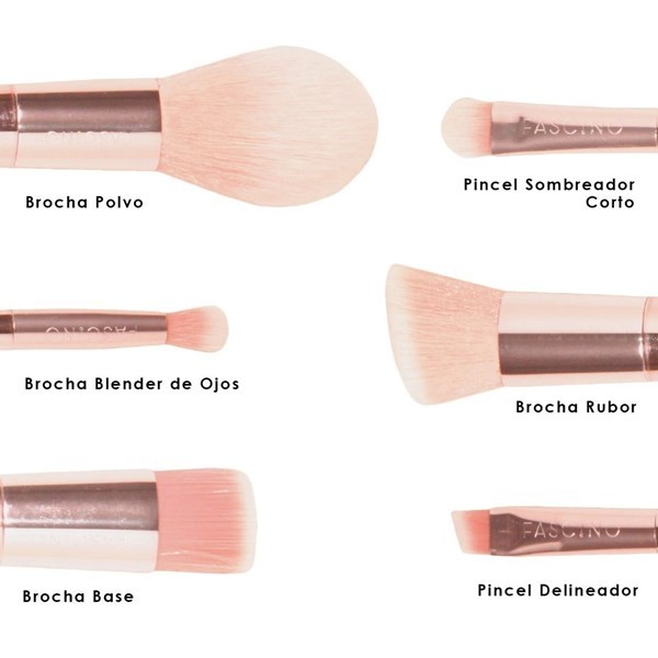 Fascino Fs Make Up Brochas Set Belt Bag x 6 alt