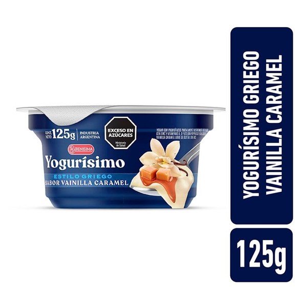 Yogur Yogurisimo Estilo Griego Vainilla 120 g #1