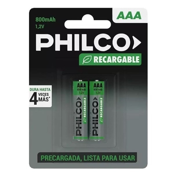 Philco Pilas AAA Recargables (2 Unidades)