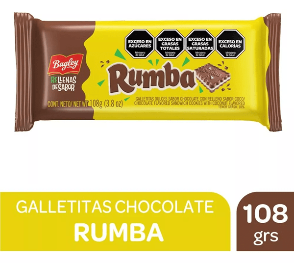 Rumba Galletitas Sabor Chocolate Rellenas 108 g #1