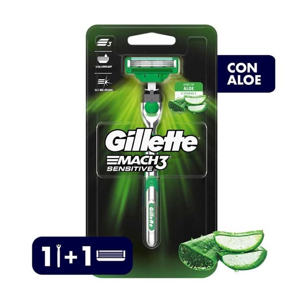 Gillette 3 Mach Sensitive Afeitadora Recargable, 1 Unidad #1