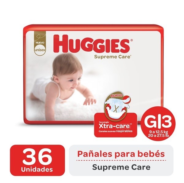 Huggies Pañales Supreme Care Talle G - 36 Unidades #1