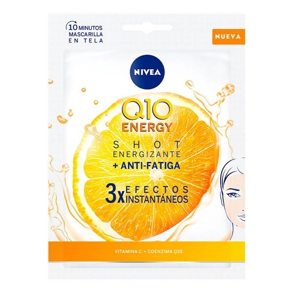 Nivea Mascarilla Facial Antiedad Papel  Q10 Energy Pieles Sensibles (1 Unidad) alt