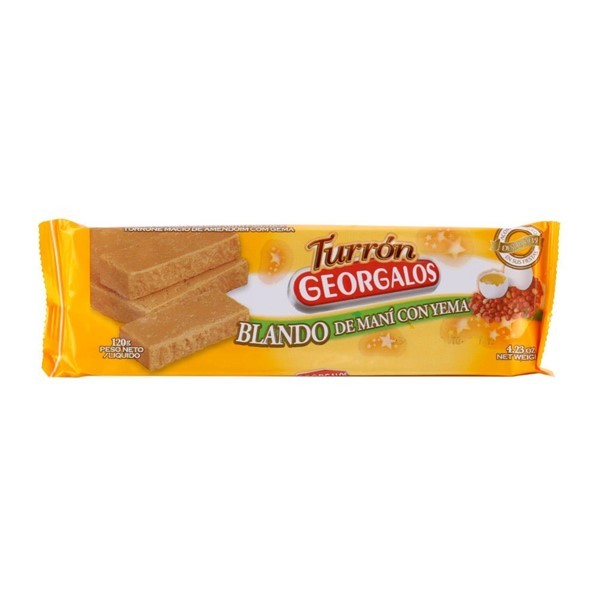 Turron Georgalos De Yema Pepipan Paquete 120 Gr