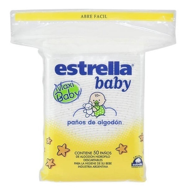 Estrella Baby Paños de Algodon Maxi 50 Unidades alt