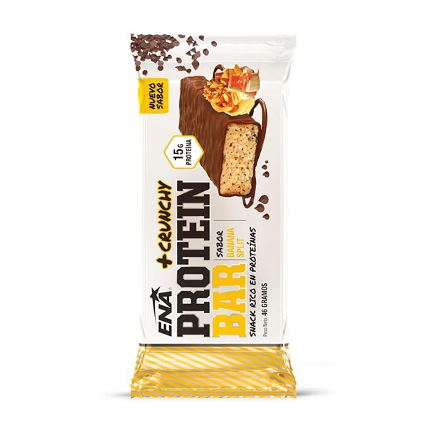 Ena Barra Protein Bar Banana Split + Crunchy (16 Barras) alt