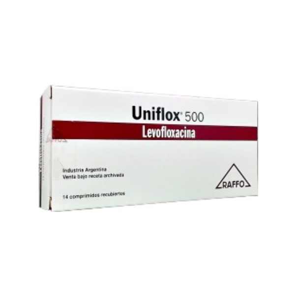 Raffo Uniflox 500 Mg Levofloxacina x 14 Comp Recubiertos Ranurados #1