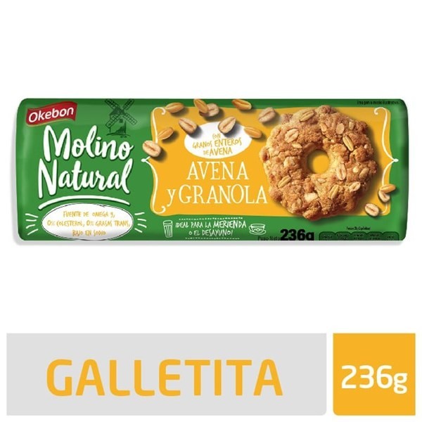 Galletitas Saludables Molino Natural Avena Y Granola x 240 gr #1