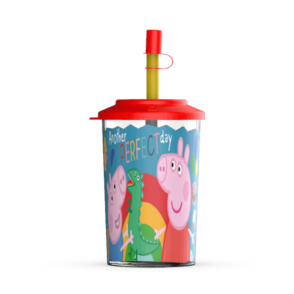 Vaso Peppa Pig Tapa Y Sorbete #1