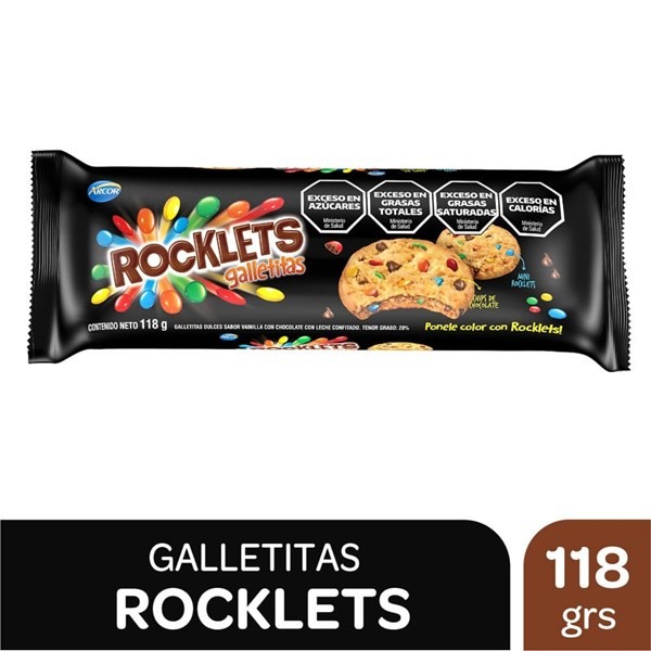 Galletitas Rocklets Chips de Chocolate Confites 118 g. #1