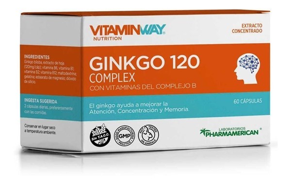 Vitamin Way Suplemento Dietario Ginkgo 120 complex (60 Cápsulas)