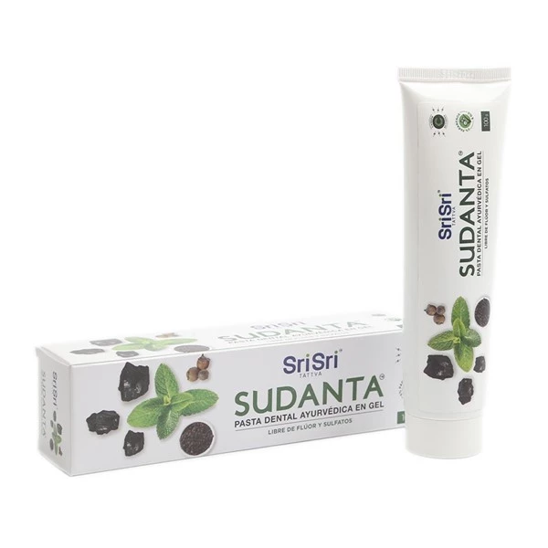 Sri Sri Pasta Dental Sudanta en Gel Menta Sin Fluor 100 gr