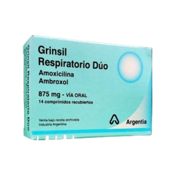 Siegfried Grinsil Respiratorio Duo Amoxicilina+Ambroxol x 14 Comp #1