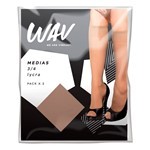 Medias 3/4 Lycra Wav x 2 un #1
