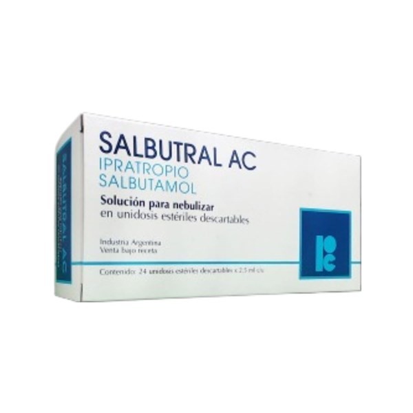 Cassara Salbutral Ac Salbutamol + Ipratropio,Br. Solución P / Neb. x 24 un x 2.5 ml #1
