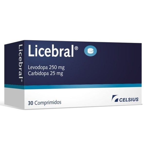 Licebral 250/ 25 Mg | 30 Comprimidos | Levodopa + carbidopa
