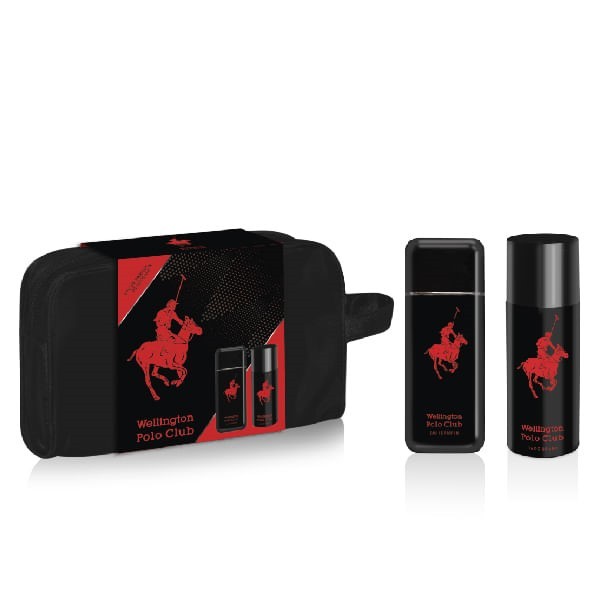 Wellington Fragancia Polo Club Black Necessaire Edp 90 ml + Deo Estuche