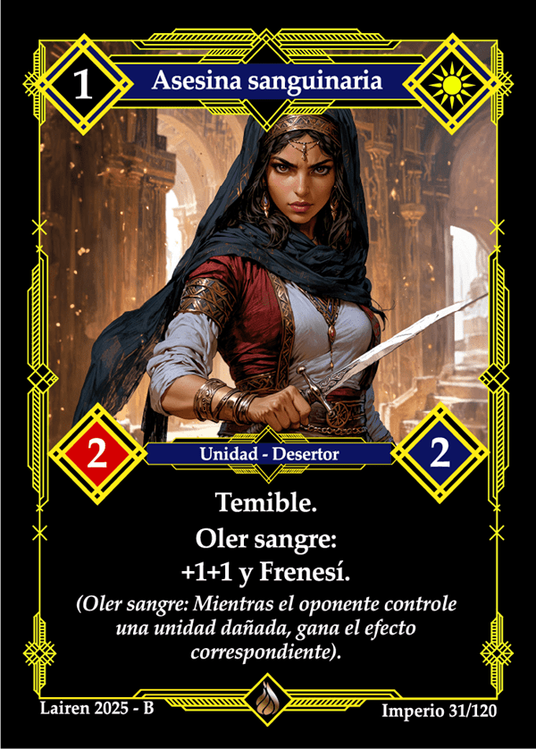 031 Asesina Sanguinaria Precon Enano/Desertor - Coste 1