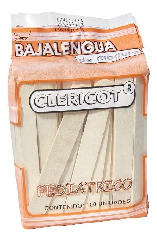 Clericot Bajalengua de Madera Pediátrico 100 Unidades #1