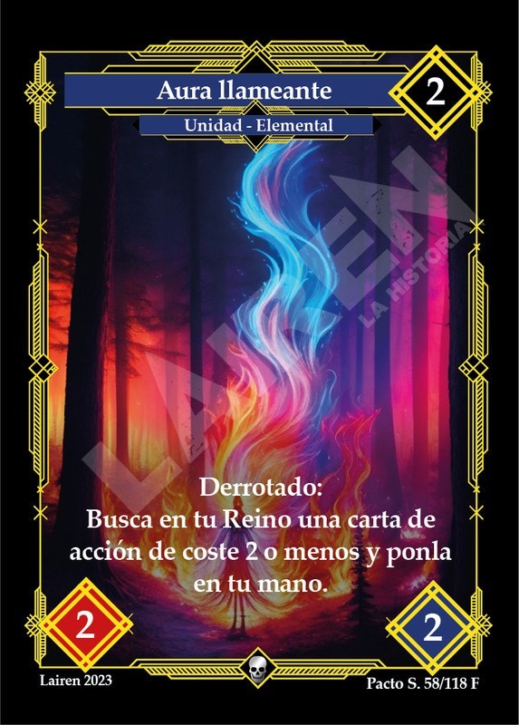 058 Aura Llameante Full Art - Coste 2