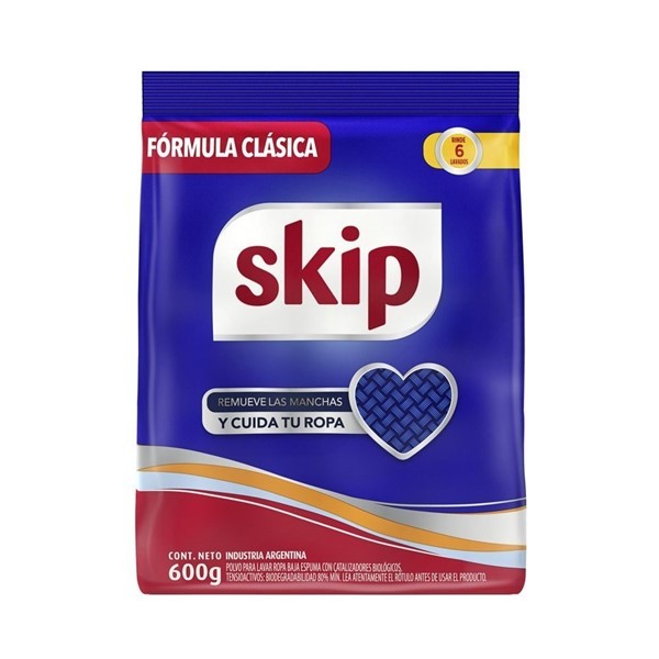 Skip Jabón En Polvo Para Ropa Baja Espuma 600 Ml alt