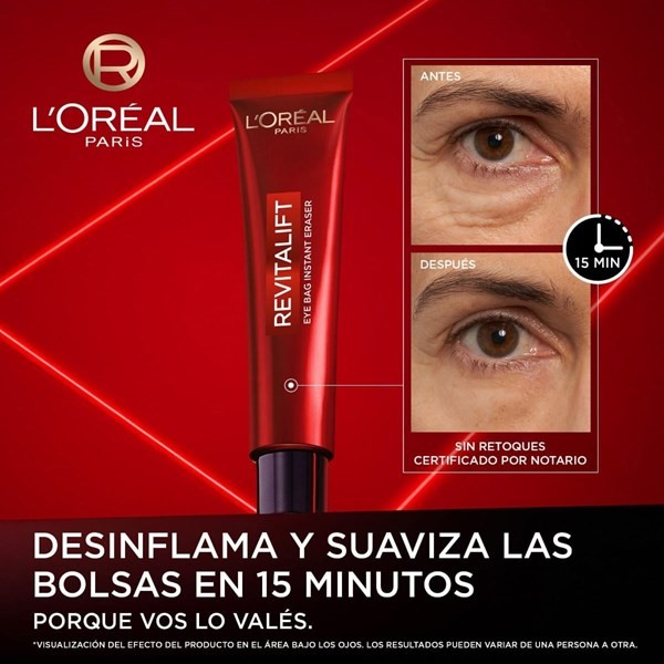 L'Oréal Paris Revitalift Laser 15 ml | Contorno de Ojos corrector de bolsas instantáneo alt