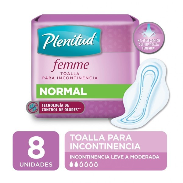 Toalla normal plenitud femme (8u) #1