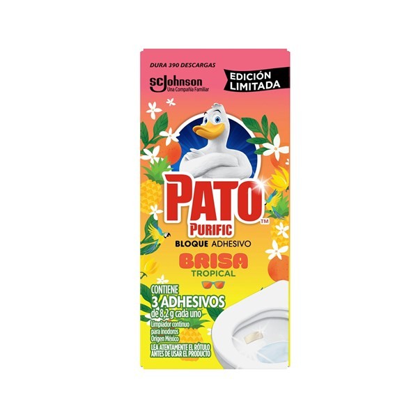 Genérico Bloque Adhesivo Para Inodoro Pato Purific Birsa Tropical 24,6 Grs #1