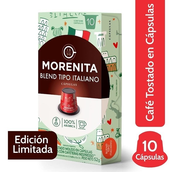 Café En Cápsulas Blend Tipo Italiano x 10U