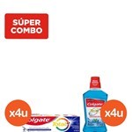 Combo Colgate Total 12 enjuague Bucal Clean Mint + Crema Dental Professional Whitening #1