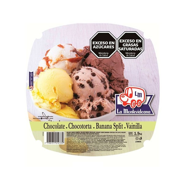 Helado La Montevideana De Banana Split Chocolate Y Vainilla 1.5 Kg. #1