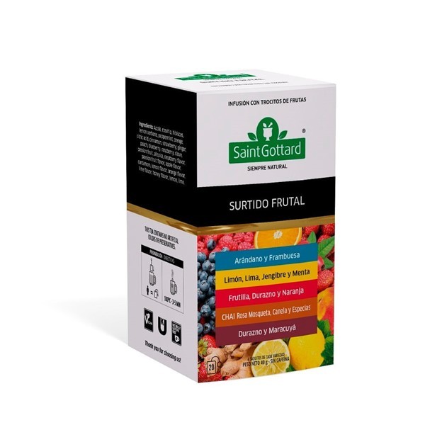 Té Saint Gottard Surtido Frutal X 20 Saquitos