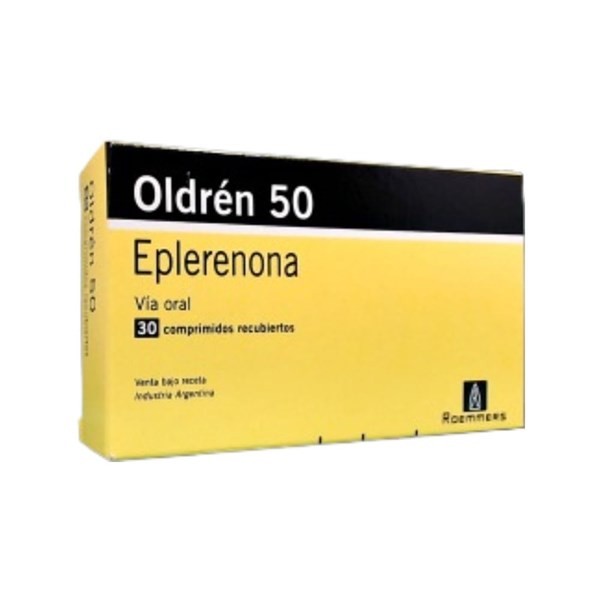 Roemmers Oldren Eplerenona 50 Mg x 30 Comp Recubiertos