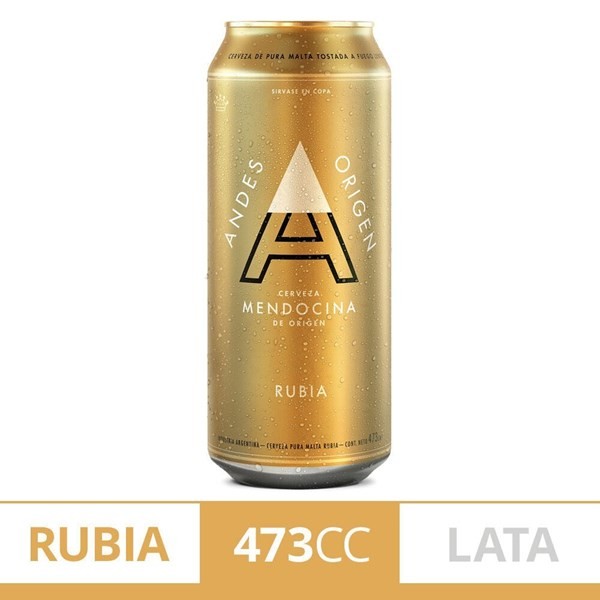 Cerveza Rubia Andes Origen 473 Cc. #1
