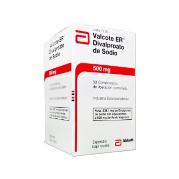 Abbott Valcote Er Divalproato de Sodio 500 Mg x 50 Comprimido de Liberación Controlada #1