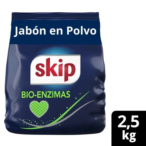 Jabon Polvo Ropa Skip Bio Enzimas 25 .kg #1