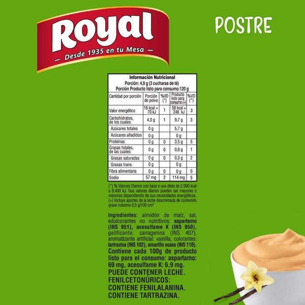 Postre Royal Vainilla 43 G alt