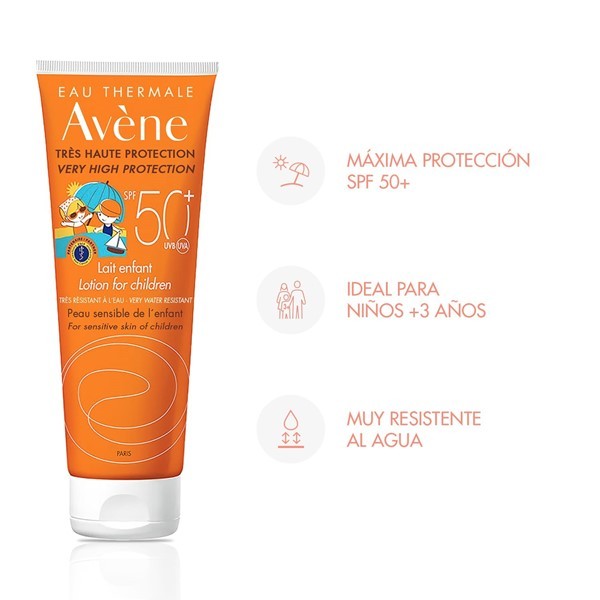 Protector Solar Avene Leche Especial Niños FPS 50+ x 250 ml alt