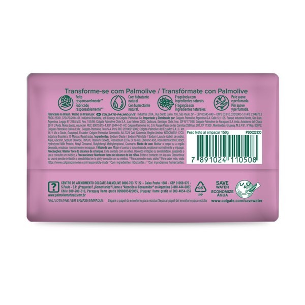 Palmolive Jabón en Barra Naturals Hidrata Y Perfuma 150 g alt