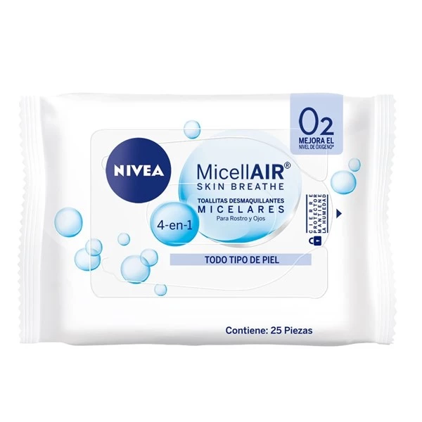 Nivea Toallitas Desmaquillantes 4 en 1  micellair Todo Tipo de Piel 25 Unidades alt