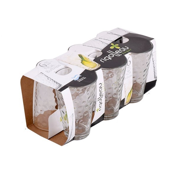 Rigolleau Vaso De Vidrio Bubujas 400 Cc X 6u alt