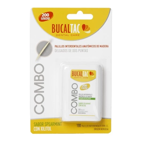 Bucal Tac Palillos Interdentales Dos Puntas (100 Unidades)