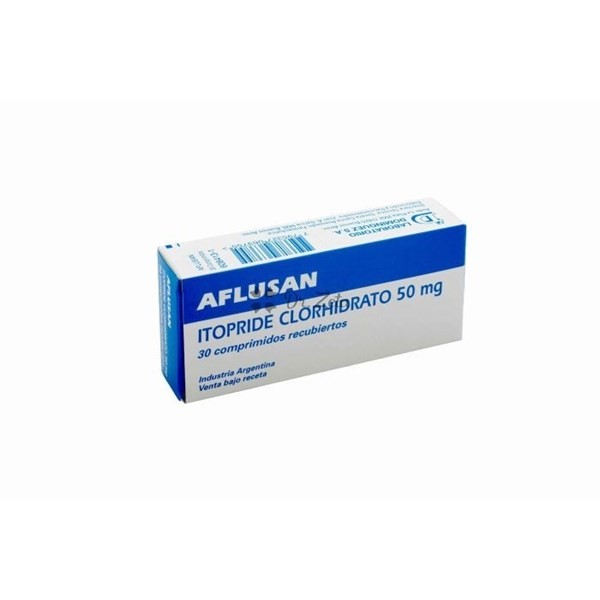 Aflusan 50mg | 30 Comprimidos | Itopride Clorhidrato