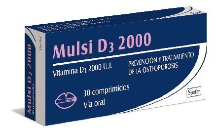 Mulsi D3 2000 UI | 30 comprimidos | Vitamina D3