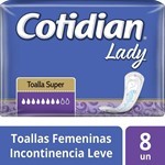 Cotidian Lady Toalla Super Incontinencia Urinaria Leve 8U Unico #1